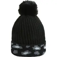 Yehwang Zwarte Muts Leopard - Gevoerde Wintermutsen - Beanies - Zwart met Grijze leopard print