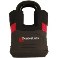 Doublelock Padlock red hangslot