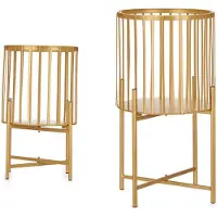 Gift Decor Plantenbakkenset 2 Onderdelen Stangen Gouden Metaal