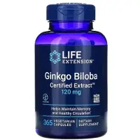 Life Extension - Ginkgo Biloba, gecertificeerd extract, 120 mg - 365 capsules