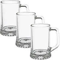 Secret De Gourmet Bierglazen - 12x stuks - bierpullen met handvat - 320 ml - 12 cm