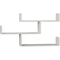 Decortie Wandplank Tibet | spaanplaat wit 119x66.5x23 cm wandplanken en -haken | NADUVI