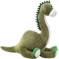 vidaXL Knuffel dinosaurus brontosaurus pluche groen