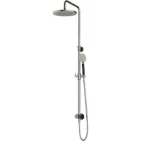 Hotbath Cobber M438 stortdouche met ronde handdouche en 30cm hoofddouche nikkel geborsteld