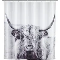 Wenko douchegordijn 180x200cm Yak inclusief ringen