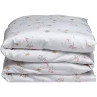 Yumeko Kinderdekbedovertrek Katoensatijn 100x135 Wit - Eco, Bio & Fairtrade
