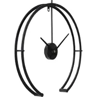 LW Collection Wandklok Denzel | LW Collection metaal zwart 82x82 cm wandklokken | NADUVI