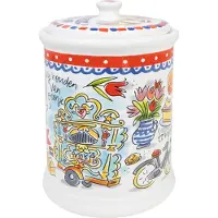Blond Amsterdam Opbergpot Hollands Glorie Multi D 12,5 H 18,5 Cm