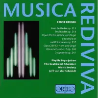 OUTHERE Phyllis Bryn-Julson, The Southwest Chamber Music Society, Jeff Van Der Schmidt - Krenek: Spätwerke - Zwei Zeitlieder Op. 215, 3 Lieder Op. 216 (CD)