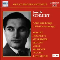 OUTHERE Joseph Schmidt - Arias & Songs (2 CD)