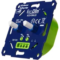 EcoDim Zigbee duo dimmer inbouw 2x 0-100W | Fase Afsnijding (RC) | .05