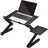 MW Opvouwbare Laptoptafel - Laptop bureau - Verstelbare bureautafel - Inclusief muisbord - Draagbare laptop stand (Anti-Slip)
