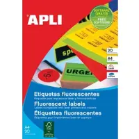 APLI fluorescerente etiketten 99,1 x 67,7 mm (b x h) geel