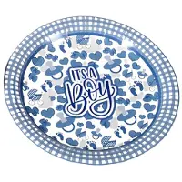 Gerimport feestborden Boys 22 cm papier blauw 6 stuks