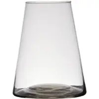 Hakbijl Glass Transparante home-basics vaas/vazen van glas 20 x 16 cm Donna - Vazen