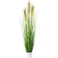 Kopu kunstplant pampusgras 95 cm 3 pluimen in witte pot
