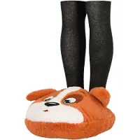 Apollo Grote voetenwarmer slof - hond - bruin - one size - 30 x 27 cm - polyester - dierensloffen