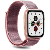 Puro Nylon Sport - Pasek voor Apple Watch 38/40/41 mm (Różowy) (38 mm, 40 mm, 41 mm, Nylon, Apple Watch), Horlogebandjes, Roze