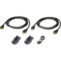 Aten 2L-7D02UHX5 toetsenbord-video-muis (kvm) kabel Zwart 1,8 m