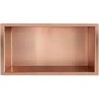 Saqu Shine inbouwnis 60x30x10 cm geborsteld brons koper pvd-coating