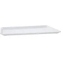 Cosy & Trendy plat dienblad - keuken/glazen - wit - kunststof - 35 x 24 cm - Serveerbladen - Dienbladen