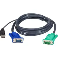 Aten 2L-5201U KVM kabel VGA USB, zwart, 1,2 m