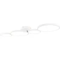 QAZQA Plafondlamp wit incl. LED 3 staps dimbaar 4-lichts - Lupolo