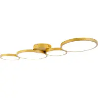 QAZQA Plafondlamp goud incl. LED 3 staps dimbaar 4-lichts - Lupolo