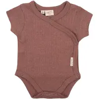 Little Indians Rib Romper Korte Mouw Burlwood 0-1 Mnd