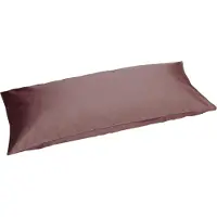 Yumeko Kussensloop Katoen Satijn 40x80 Bruin - Eco, Bio & Fairtrade