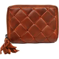 Bear design Marijn Quilt & Weave Ritsportemonnee - Cognac