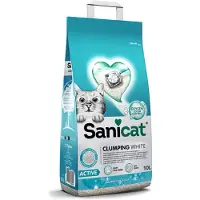 Sanicat Clumping White Active Marseille zeep kattenbakvulling 2 x 10 liter