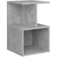 vidaXL Nachtkastje 35x35x55 cm bewerkt hout betongrijs