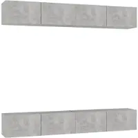vidaXL Tv-meubelen 4 st 100x30x30 cm bewerkt hout betongrijs
