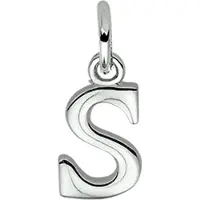 The Jewelry Collection Mucci Jewels Bedel - Zilverkleurig - Letter - Hanger voor ketting - Bedels voor armband