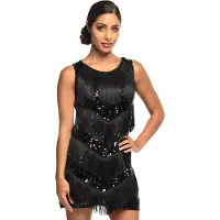 Boland Flapper Jurk Zwart Chicago