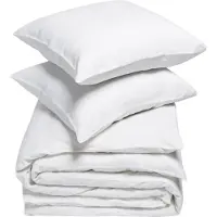Yumeko Dekbedovertrek set Gewassen Linnen 260x220 Wit - Eco, Bio & Fairtrade
