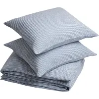 Yumeko Dekbedovertrek set Gewassen Linnen 200x220 Blauw - Eco, Bio & Fairtrade
