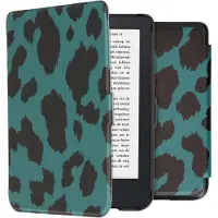 IMoshion Design Slim Hard Case Bookcase voor de Kobo Clara 2E / Tolino Shine 4 - Green Leopard