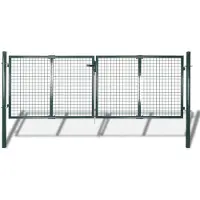 vidaXL Hekpoort staal 300x125 cm groen