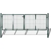 vidaXL Hekpoort staal 300x100 cm groen
