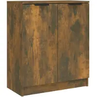 vidaXL Dressoir, gerookt eikenfineer, 60x30x70 cm, houtvezelplaat