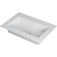 Ink Kraft Meubelwastafel 70x45cm Polystone - Zonder Kraangat - Mat Wit - 8718835021436 - Rechthoekig - Wastafels, Meubelwastafels