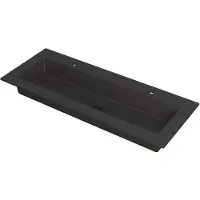 Ink Kraft Meubelwastafel 120x45cm Quartz - 2 Kraangaten - Zwart - 8718835023171 - Rechthoekig - Wastafels, Meubelwastafels