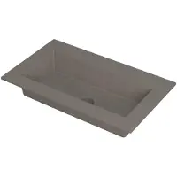 Ink Kraft Meubelwastafel 80x45cm Quartz - Zonder Kraangaten - Beton - 8718835097738 - Rechthoekig - Wastafels, Meubelwastafels
