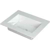 Ink Kraft Meubelwastafel 60x45cm Polystone - Zonder Kraangat - Glans Wit - 8718835097592 - Rechthoekig - Wastafels, Meubelwastafels