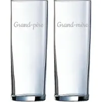 Arcoroc Longdrinkglas gegraveerd - 31cl - Grand-père & Grand-mère