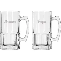Libbey Bierpul gegraveerd - 1ltr - Maman & Papa