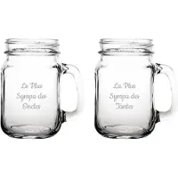 Fusion Drinkglas gegraveerd - 45cl - Le Plus Sympa des Oncles & La Plus Sympa des Tantes
