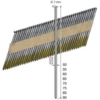 Dutack 5150037 Stripnagel 2,8x75mm 34º papiergebonden verzinkt ring 4000 st.